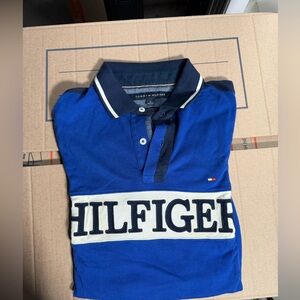 Tommy Hilfiger Royal and Navy Polo with Contrast Trim